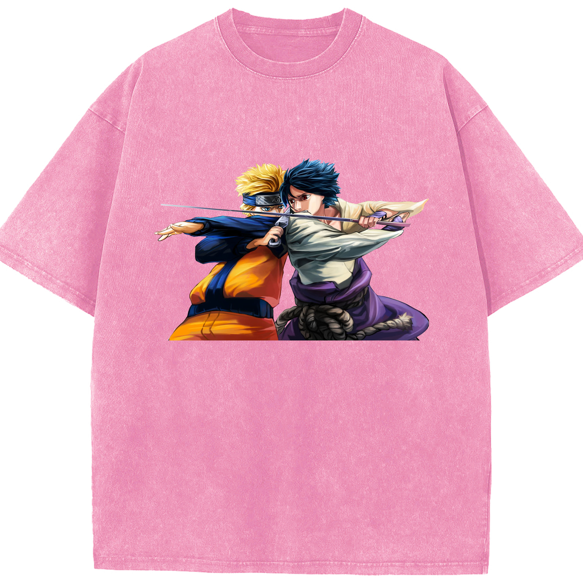 （画像用） NARUTO -ナルト- うずまき ナルト Uzumaki Naruto 綿100% ヴィンテージ風 半袖Tシャツ（フロントプリント）